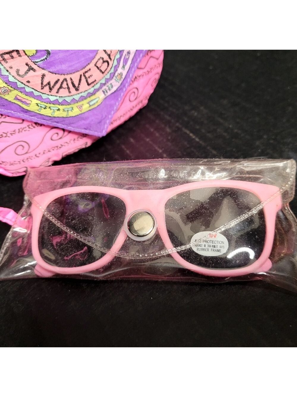 Vintage 1980's Childs Purple and Pink Fun 'N' Sun E.J. Wave Babe Bag - Picture 2 of 6